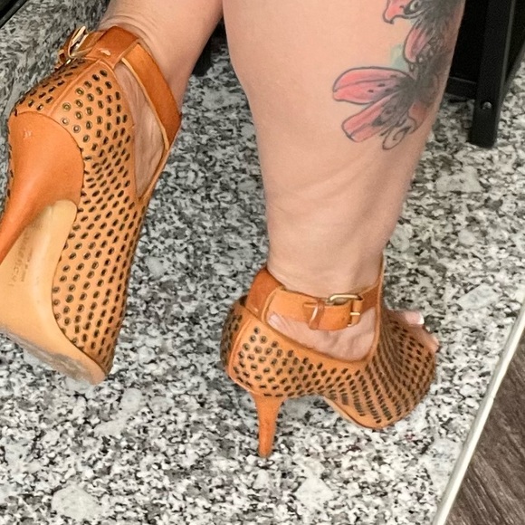 Givenchy Rivet Detail Peep Toe Booties 39-1/2 - Picture 3 of 9